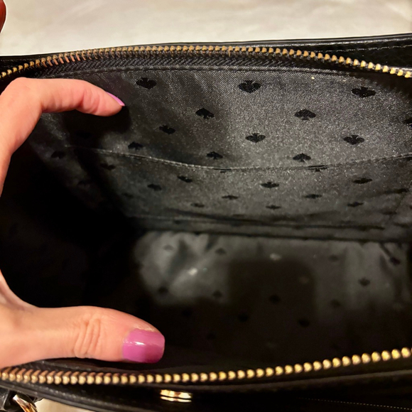 Kate Spade New York Mulberry Street Lise Black Leather Satchel Crossbody - Picture 12 of 15